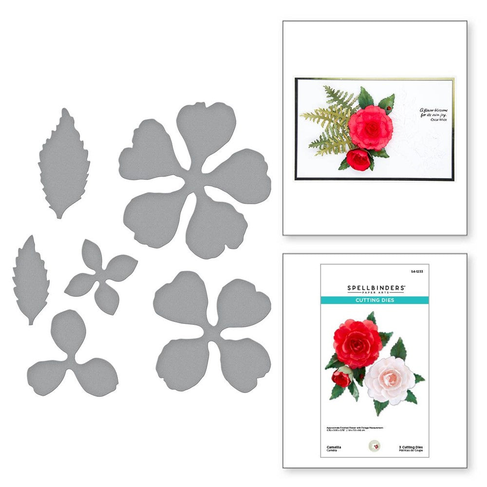 S4-1233 Spellbinders Camellia Etched Dies detail