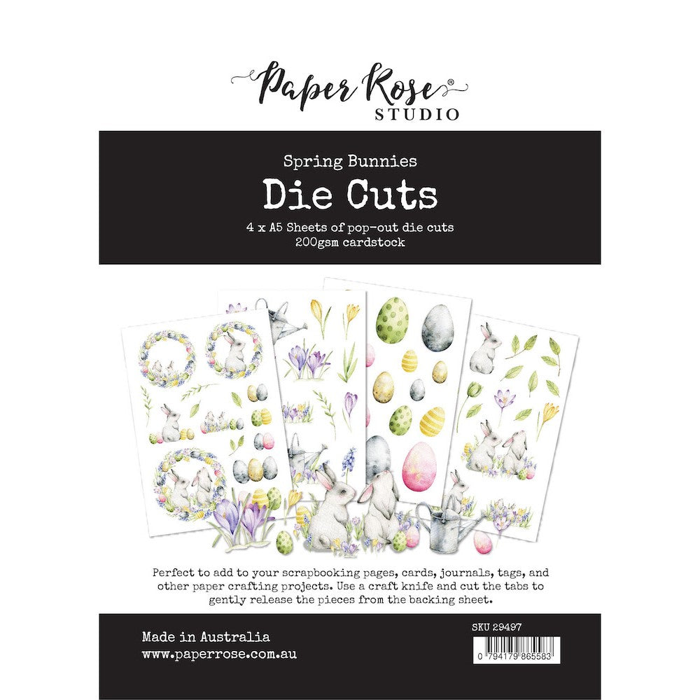 Paper Rose Spring Bunnies Die Cuts 29497