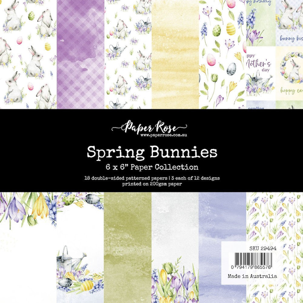 Paper Rose Spring Bunnies 6x6 Paper Pack 29494