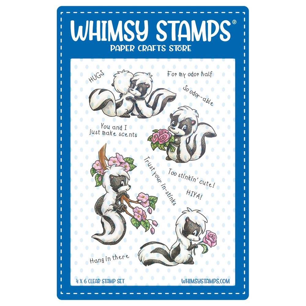 Whimsy Stamps Odorable Skunks Clear Stamps C1413