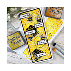 Whimsy Stamps Bizzy Bees 2 Clear Stamps CWSD446 honey comb