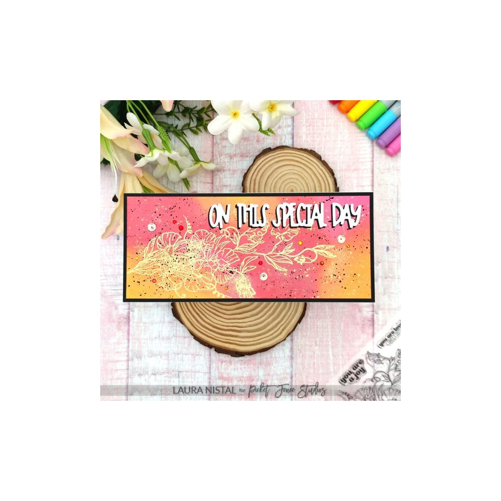 Picket Fence Studios On This Special Day Word Dies pfsd207 Flowers