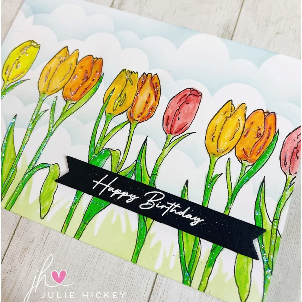 Julie Hickey Designs Peter's Tulips Clear Stamps DS-PT-1037 birthday