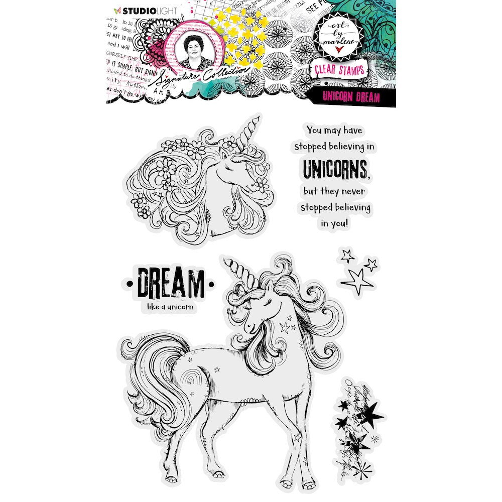 Studio Light Unicorn Dream ABM Signature Clear Stamps abmsistamp404