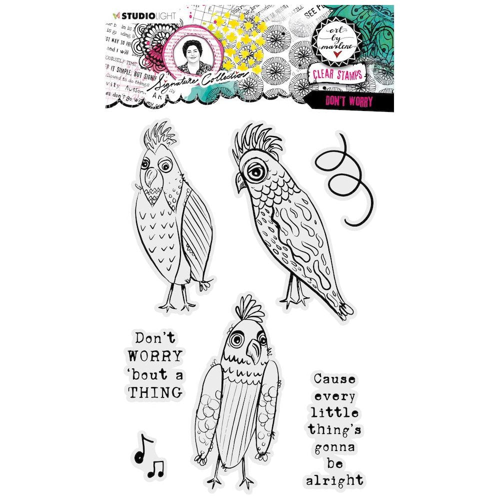 Studio Light Don't Worry ABM Signature Clear Stamps abmsistamp406