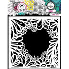 Studio Light Floral Frame ABM Signature Stencil abmsimask184