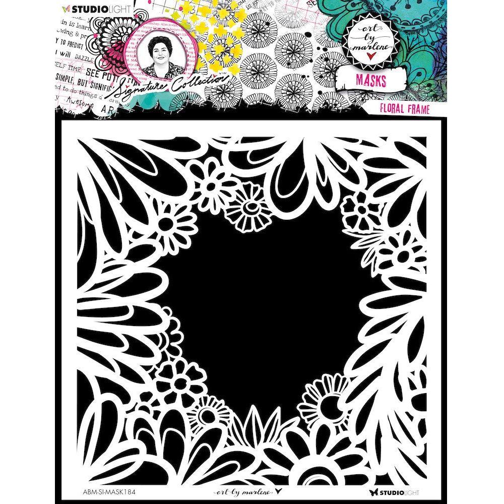 Studio Light Floral Frame ABM Signature Stencil abmsimask184