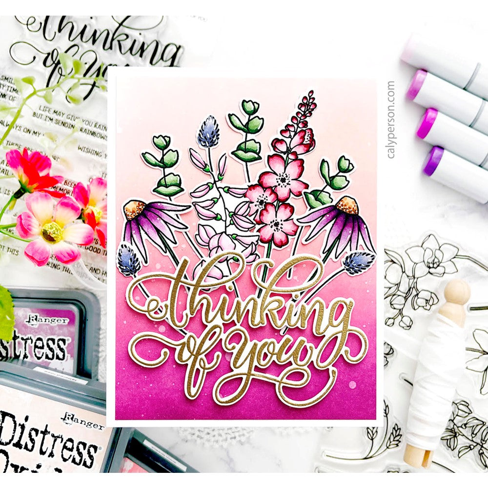 Mama Elephant Thinking of You Creative Cut Steel Dies blooms