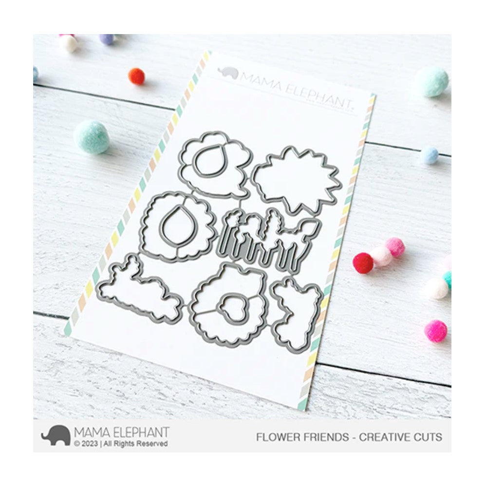 Mama Elephant Flower Friends Creative Cut Steel Dies