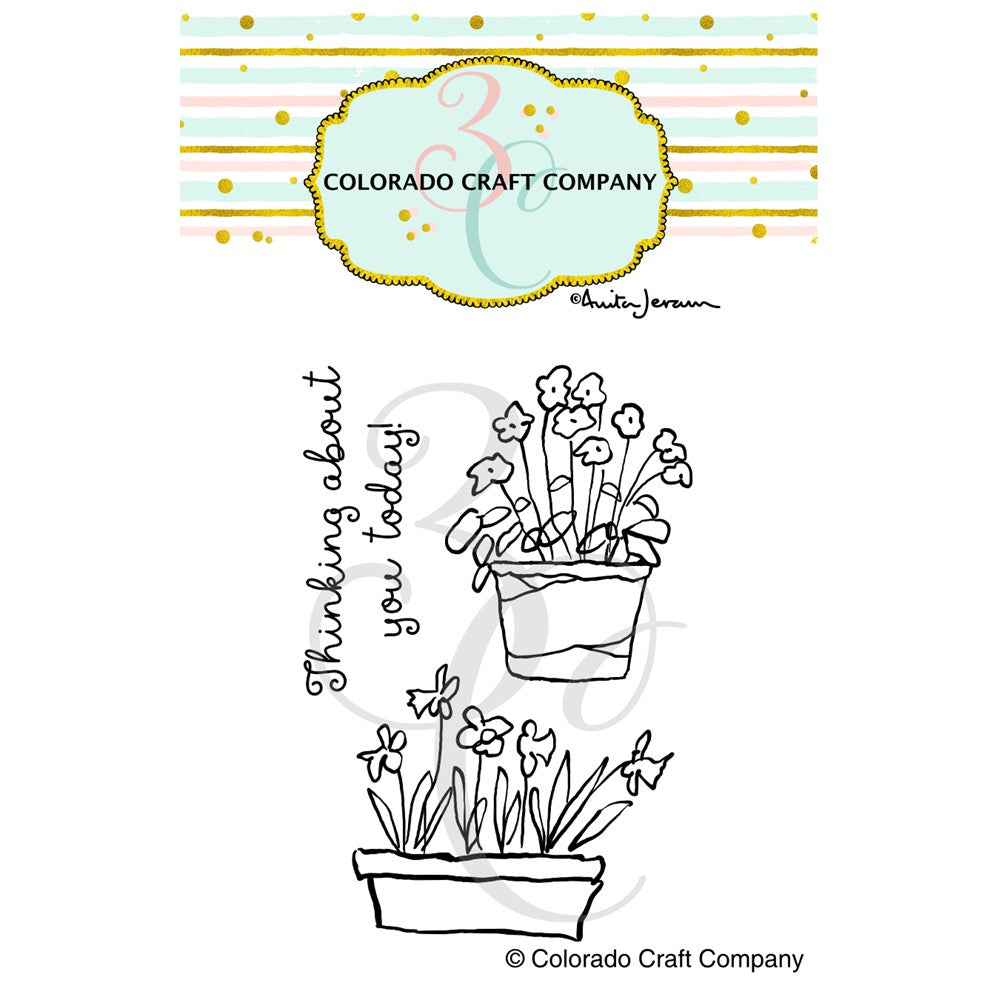 Colorado Craft Company Anita Jeram Thinking About Clear Stamps AJ790