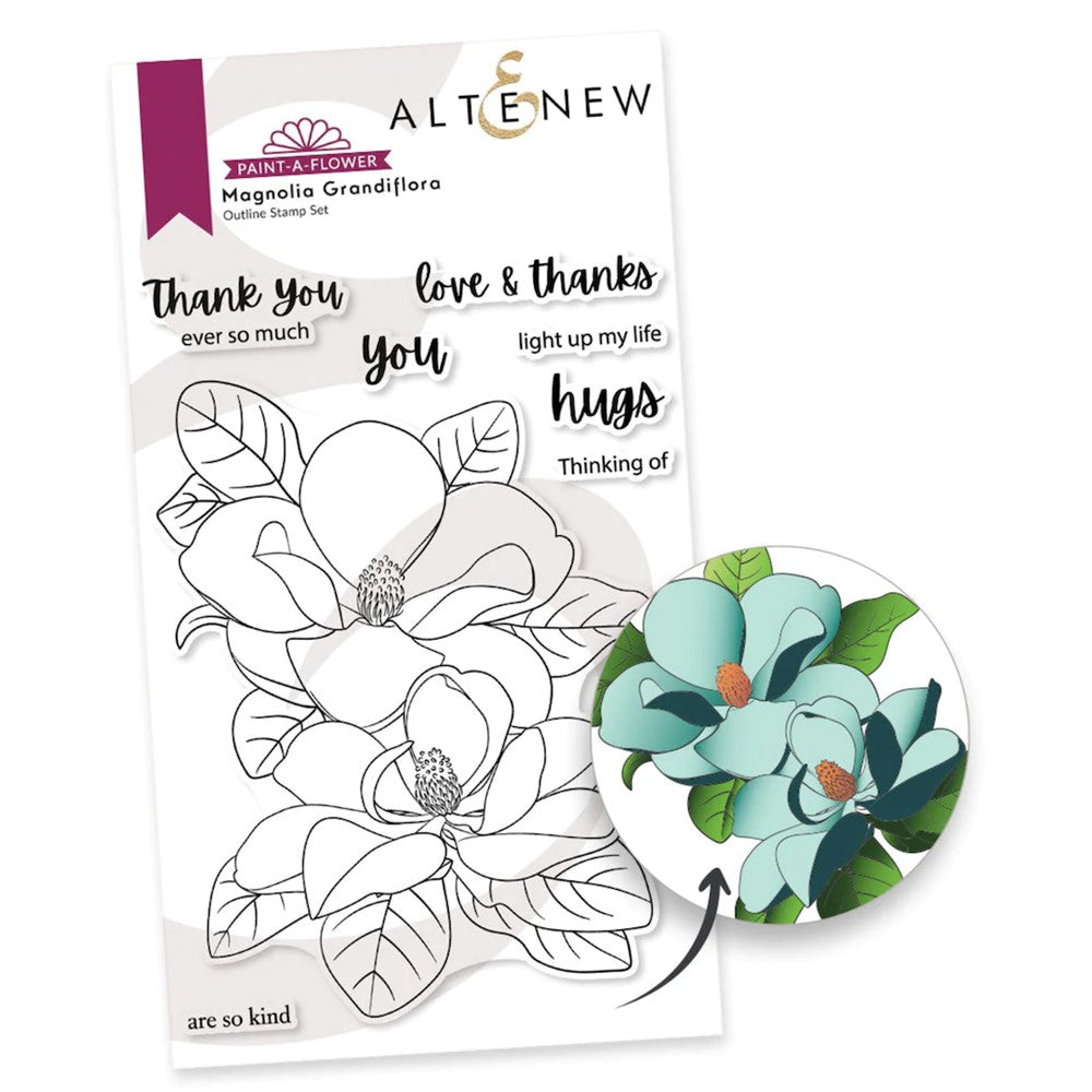 Altenew Paint A Flower Magnolia Grandiflora Outline Stamp Set