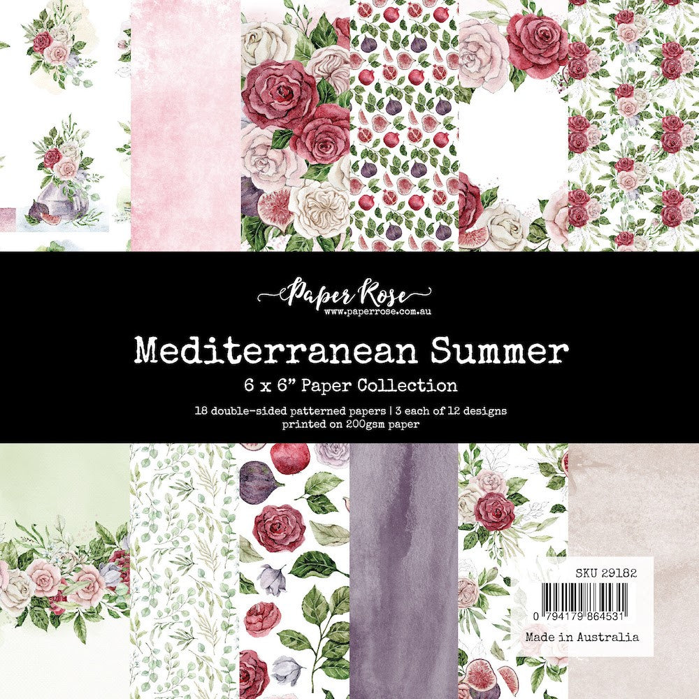 Paper Rose Mediterranean Summer 6x6 Paper Collection 29182