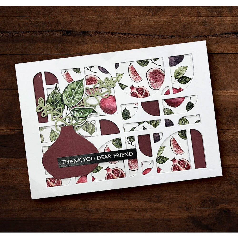 Paper Rose Abstract Coverplate Die 29011 thank you