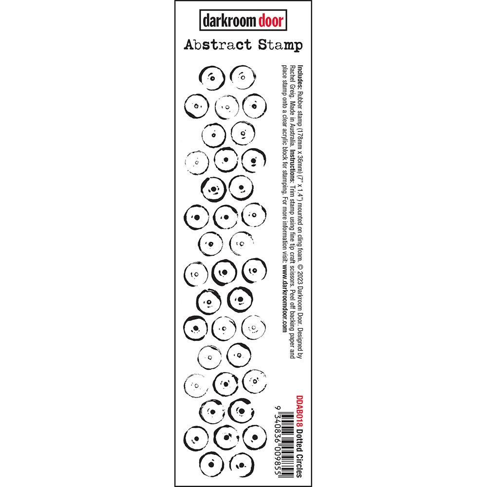 Darkroom Door Dotted Circles Abstract Cling Stamp ddab018