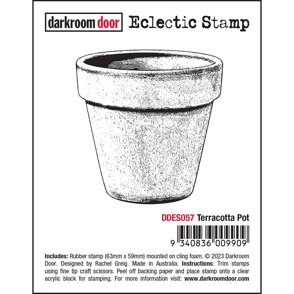 Darkroom Door Terracotta Pot Eclectic Cling Stamp ddes057