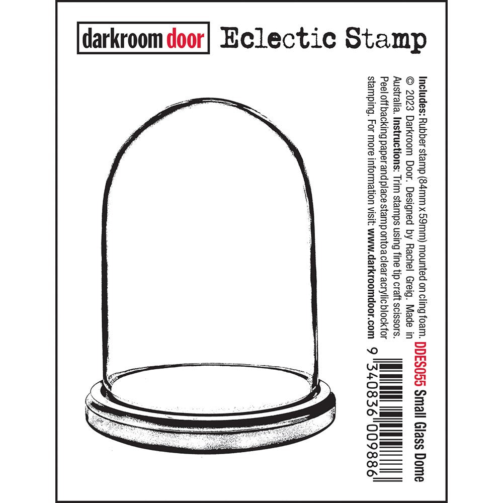 Darkroom Door Small Glass Dome Eclectic Cling Stamp ddes055