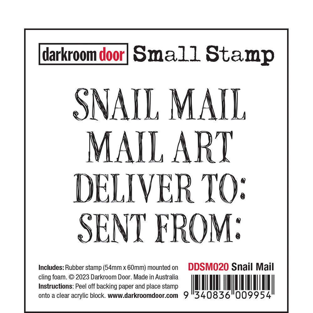 Darkroom Door Snail Mail Small Cling Stamp ddsm020