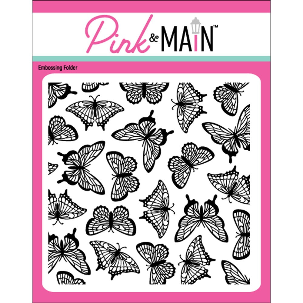 Pink and Main Pretty Butterflies Embossing Folder PMT056