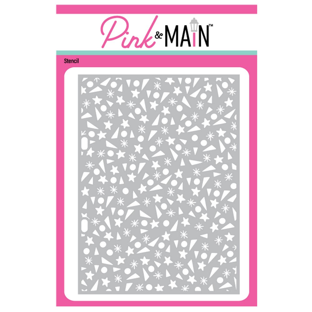 Pink and Main Confetti Stencil PMS102