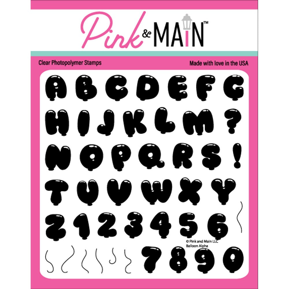 Pink and Main Balloon Alphas Clear Stamps PM0609