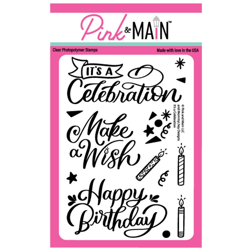 Pink and Main It's a Celebration Clear Stamps PM0605