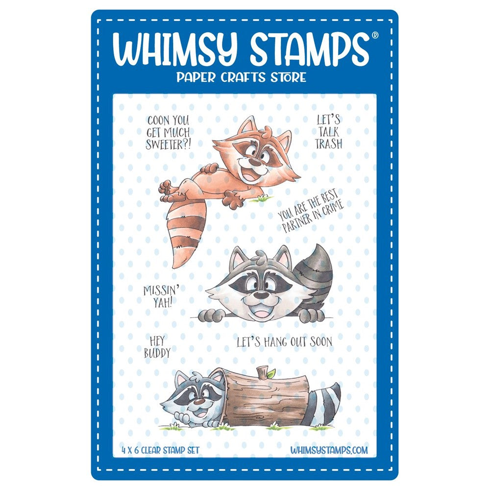 Whimsy Stamps Coon Talk Clear Stamps DP1110
