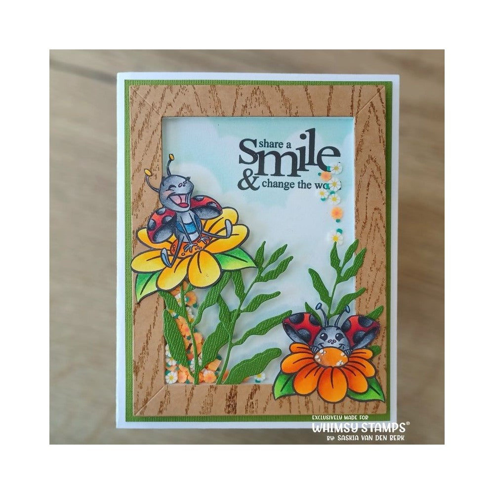 Whimsy Stamps Lady Buggies Clear Stamps KHB188a Share A Smile