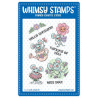 Whimsy Stamps Spring Gardening Mice Clear Stamps KHB171a