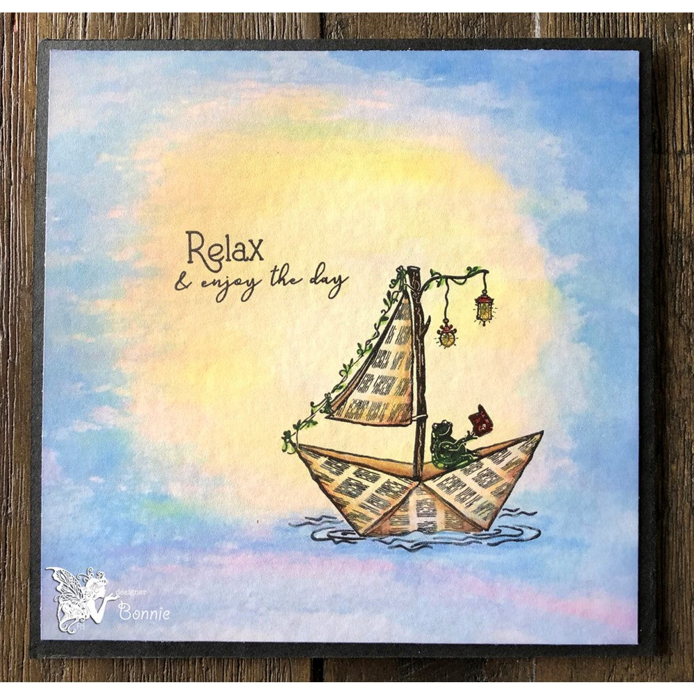 Fairy Hugs Relax Enjoy Clear Stamp FHS-582 boat
