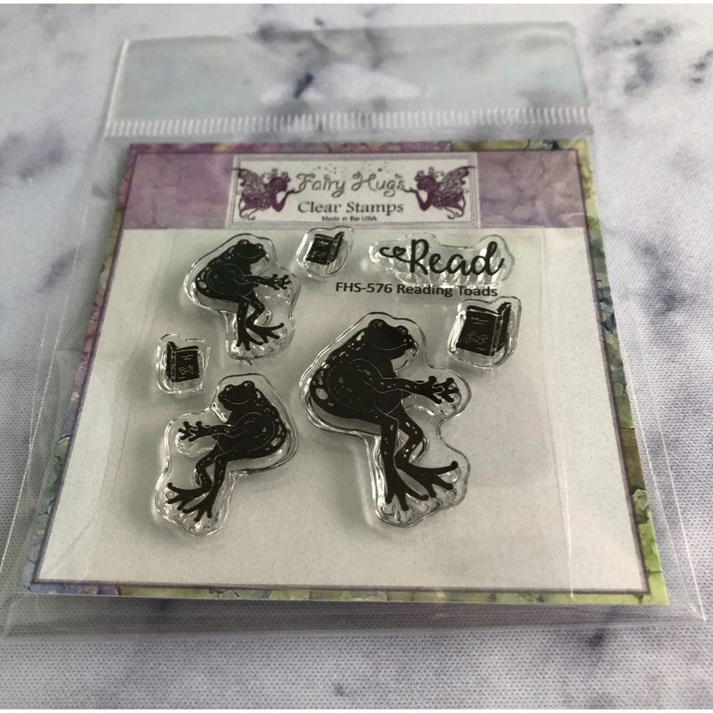 Fairy Hugs Reading Toads Clear Stamps FHS-576