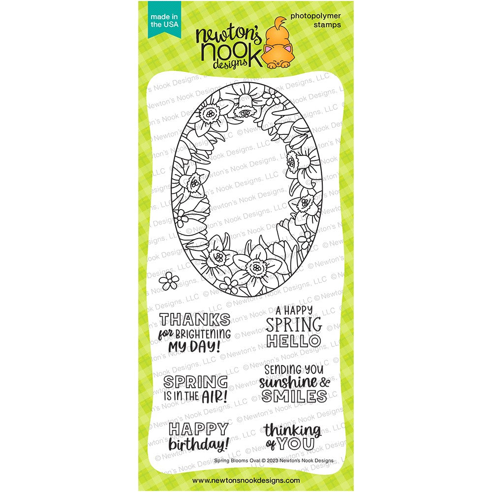 Newton's Nook Designs Spring Blooms Oval Clear Stamps NN2303S05