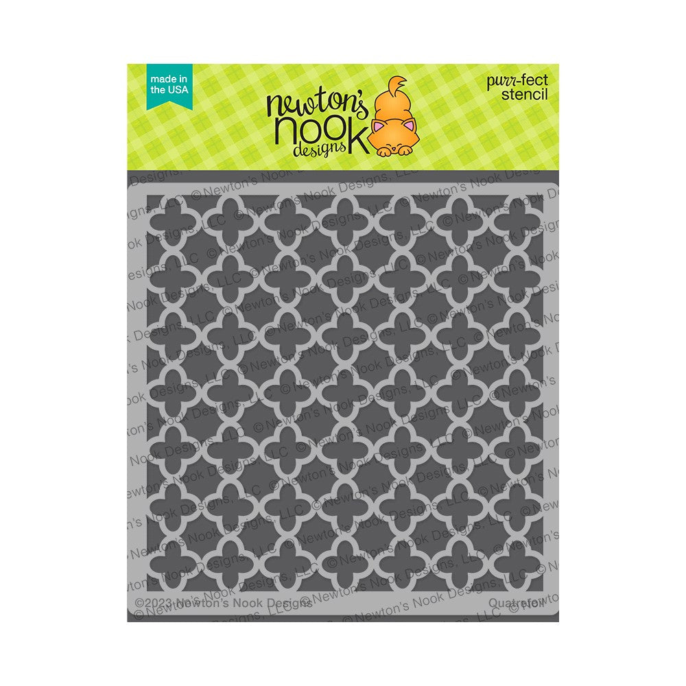 Newton's Nook Designs Quatrefoil Stencil NN2303T02