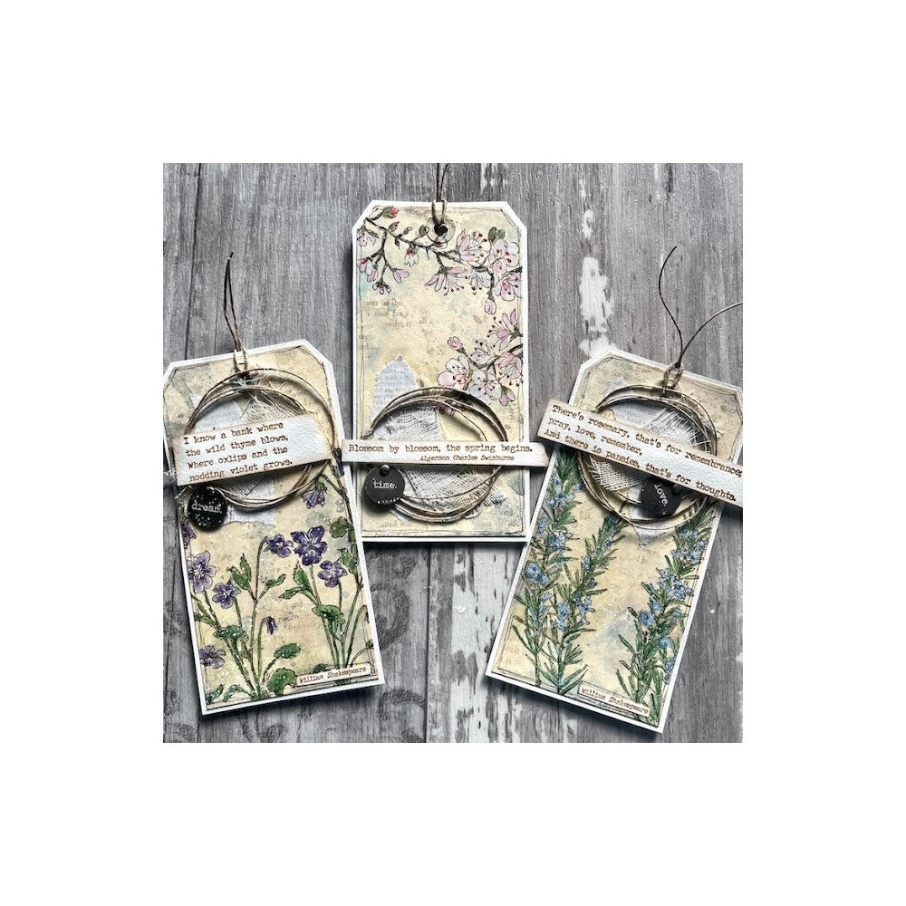 Paper Artsy Eclectica3 Alison Bomber Blackthorn Edition Cling Stamps eab31 tags