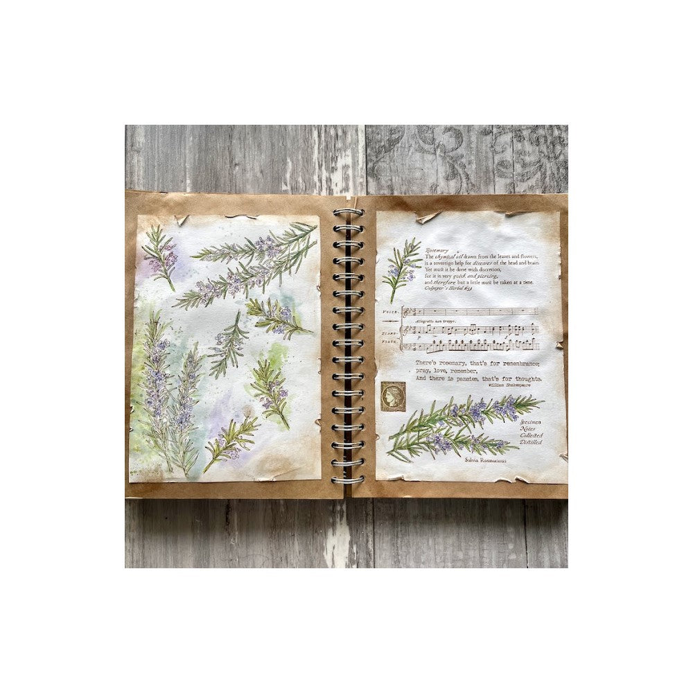 Paper Artsy Eclectica3 Alison Bomber Rosemary Cling Stamps eab32 journal