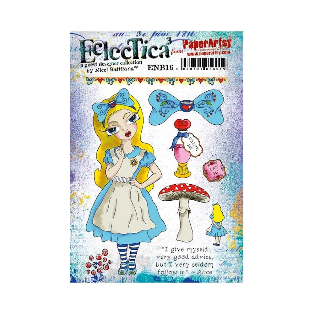 Paper Artsy Eclectica3 Nicci Battilana Cling Stamps enb16
