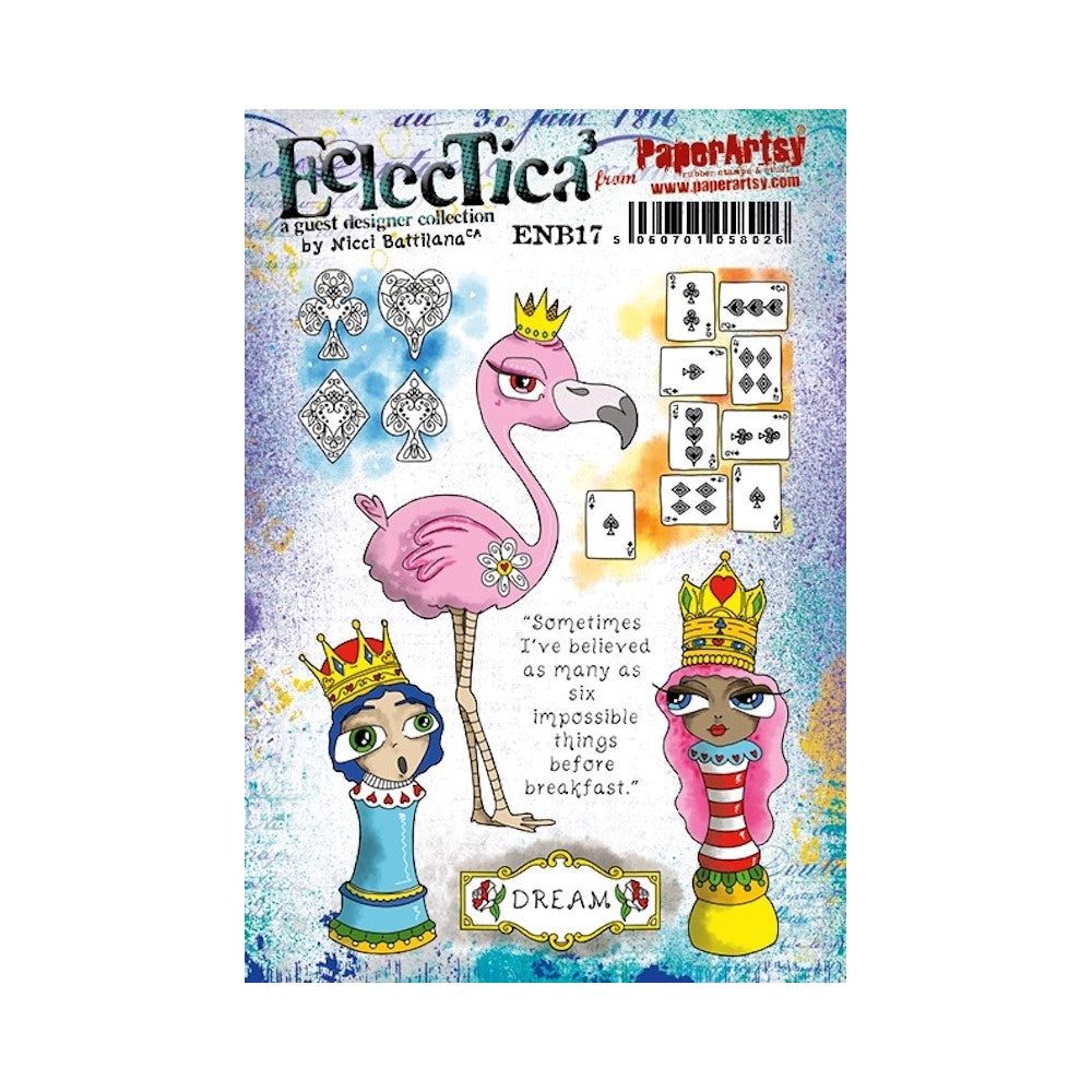 Paper Artsy Eclectica3 Nicci Battilana Cling Stamps enb17