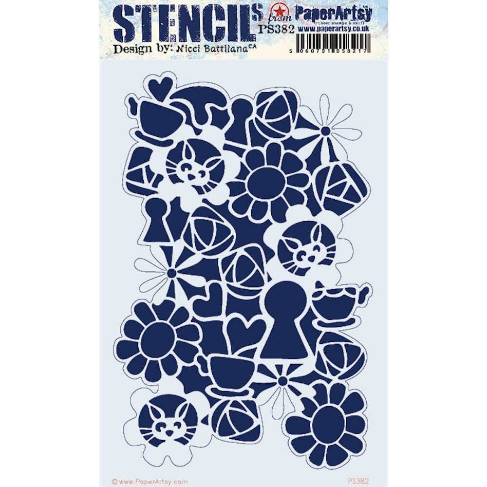 Paper Artsy Eclectica3 Nicci Battilana Large Stencil ps382