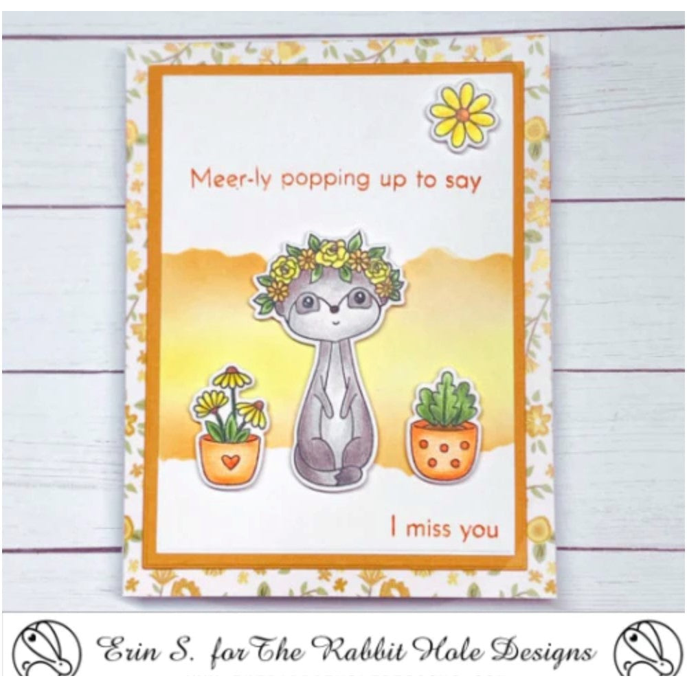 The Rabbit Hole Designs Torn Paper Stencil TRH-049S meer-ly popping up to say