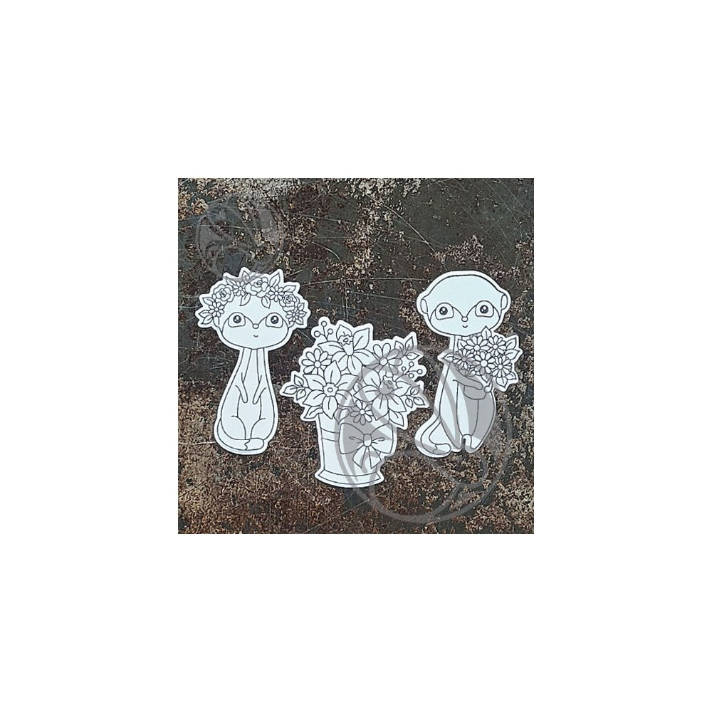 The Rabbit Hole Designs Meaningful Meerkat Clear Stamps TRH-200 finished product
