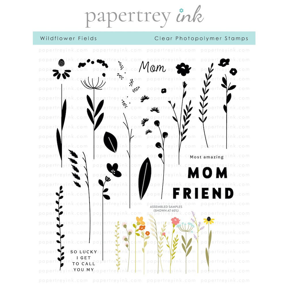 Papertrey Ink Wildflower Fields Clear Stamps 1487