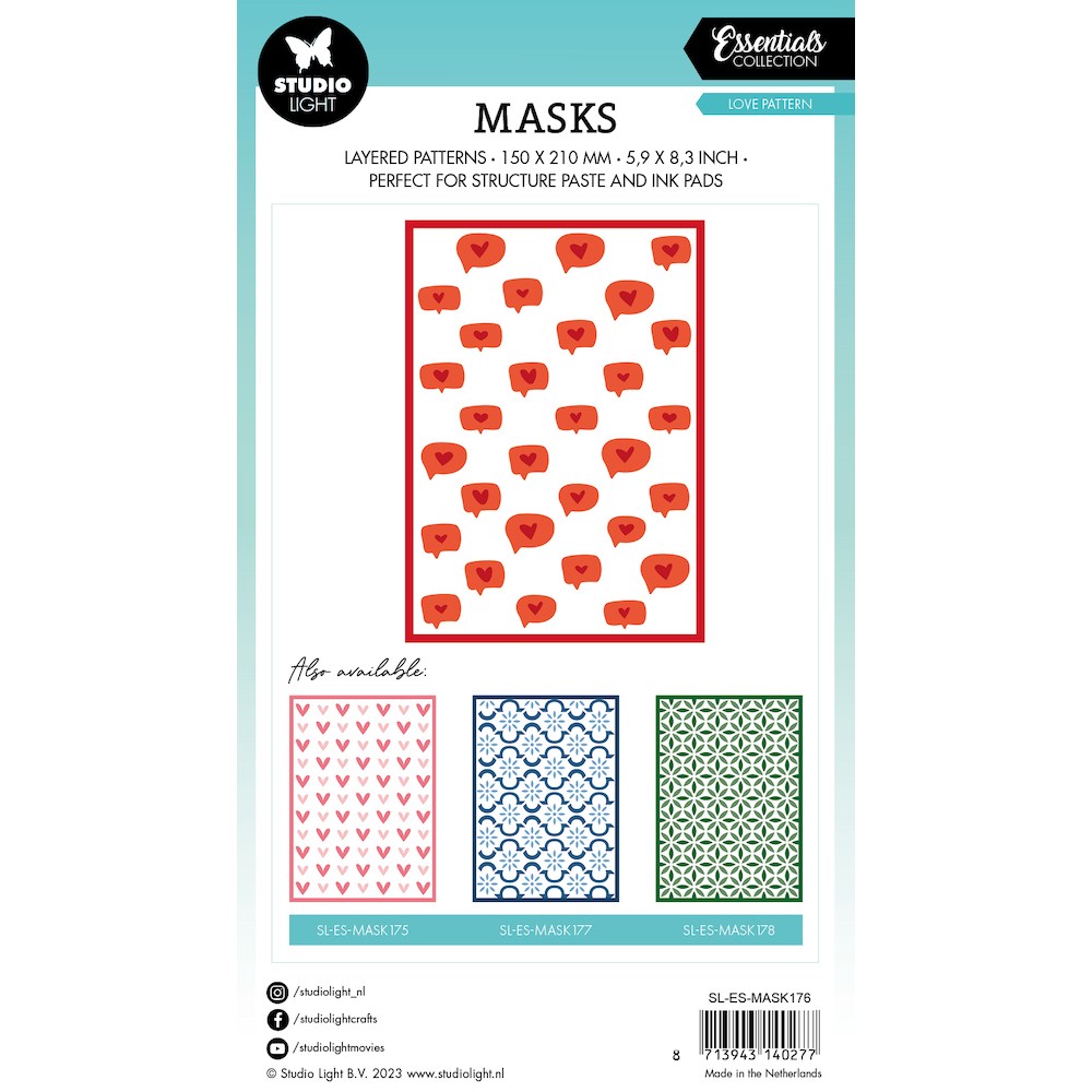Studio Light Love Pattern Essentials Mask slesmask176 color detail