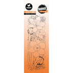 Studio Light Daffodil Flowers Clear Stamp Grunge Collection slgrstamp396