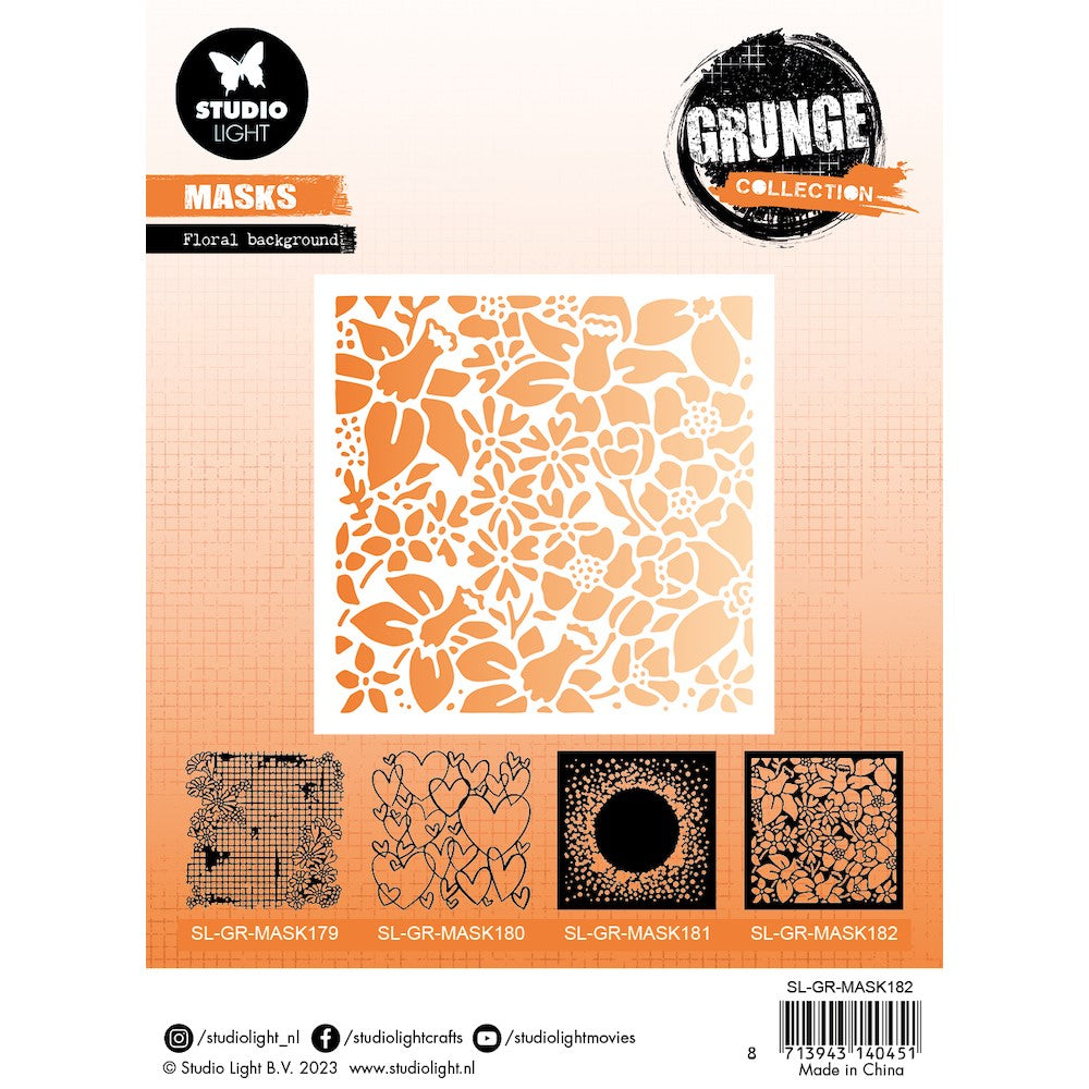 Studio Light Floral Background Mask Grunge Collection slgrmask182 detail