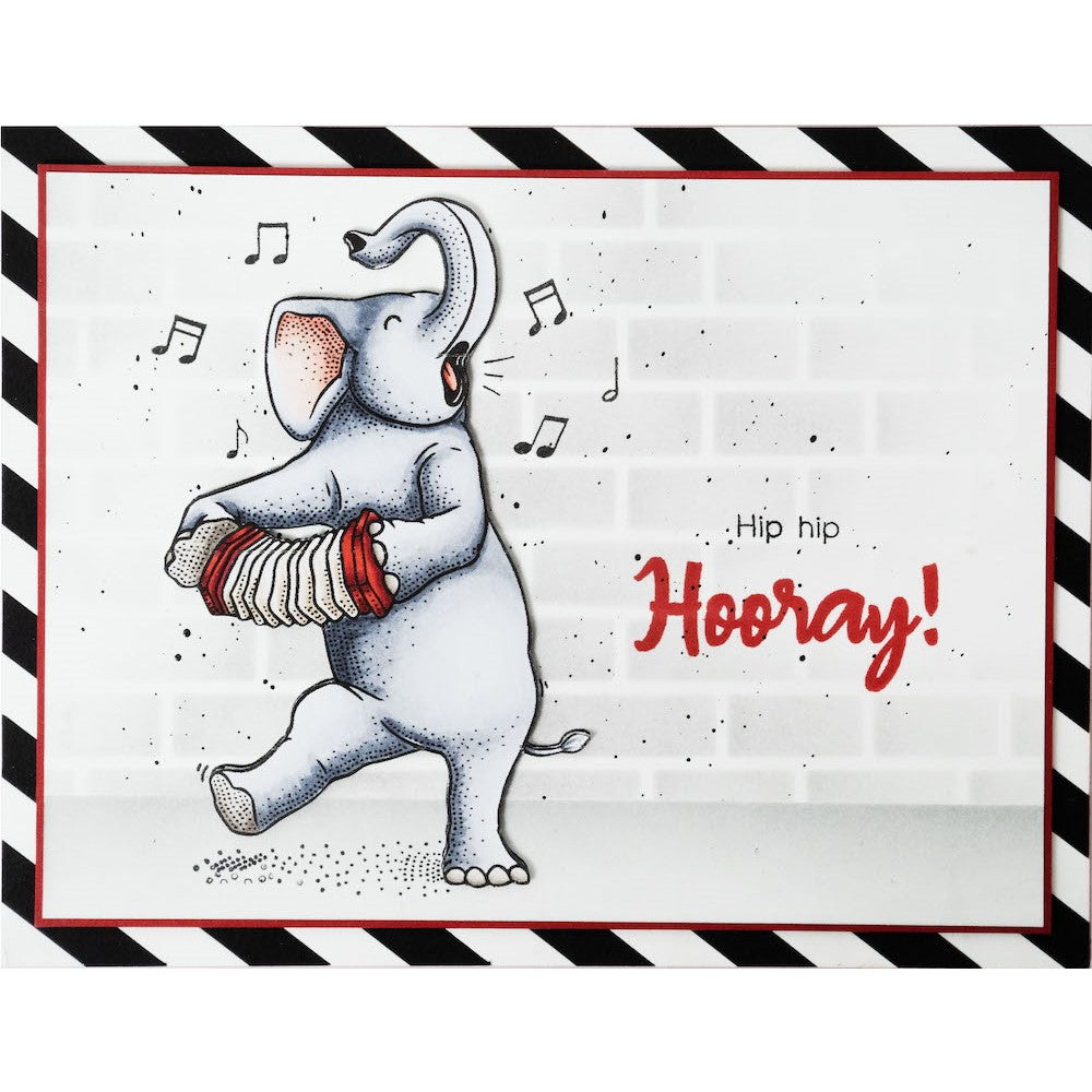 Studio Light Singing Elephant Essentials Clear Stamp blesstamp409 hooray