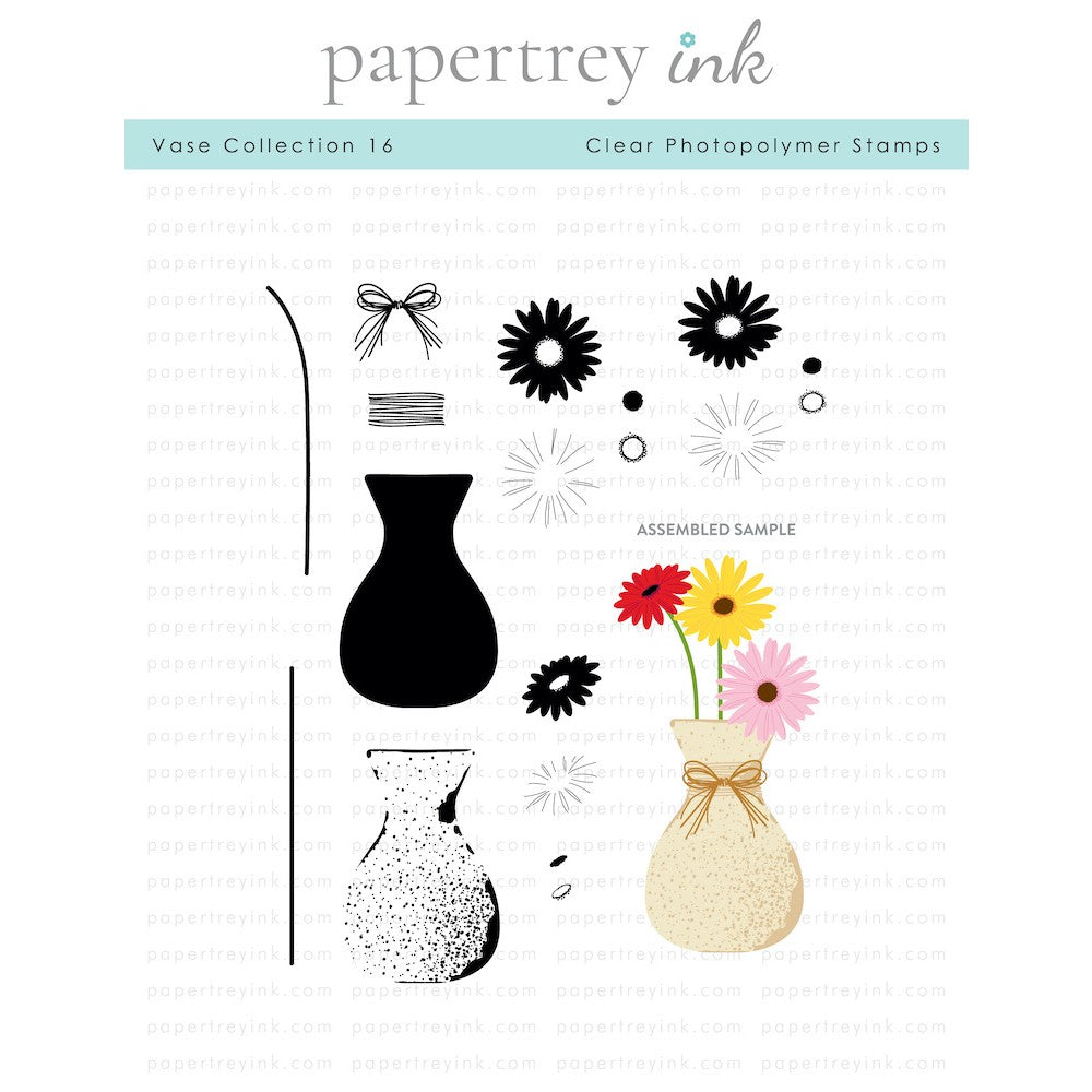 Papertrey Ink Vase Collection 16 Clear Stamps 1490