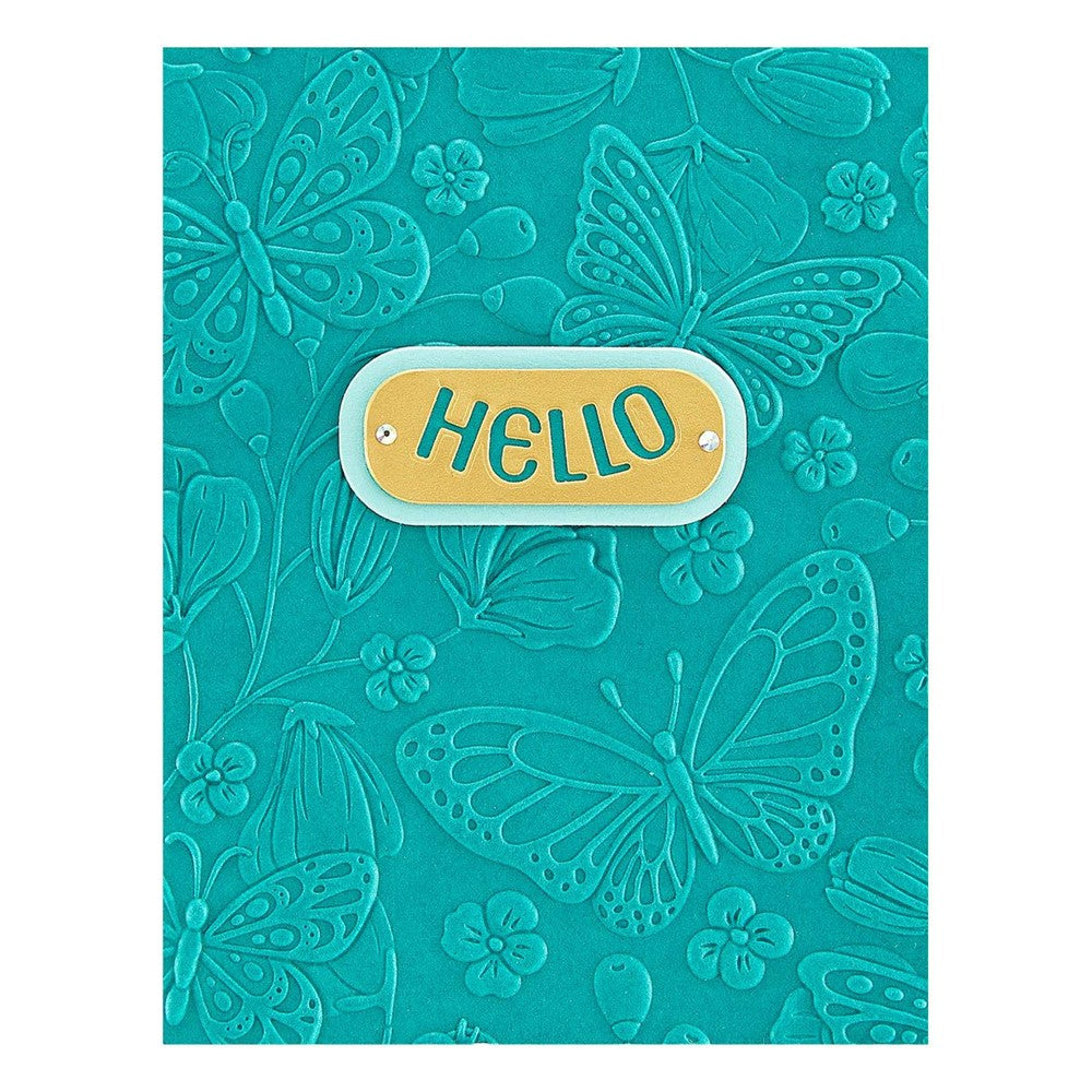 E3D-055 Spellbinders Beautiful Butterflies 3d Embossing Folder hello