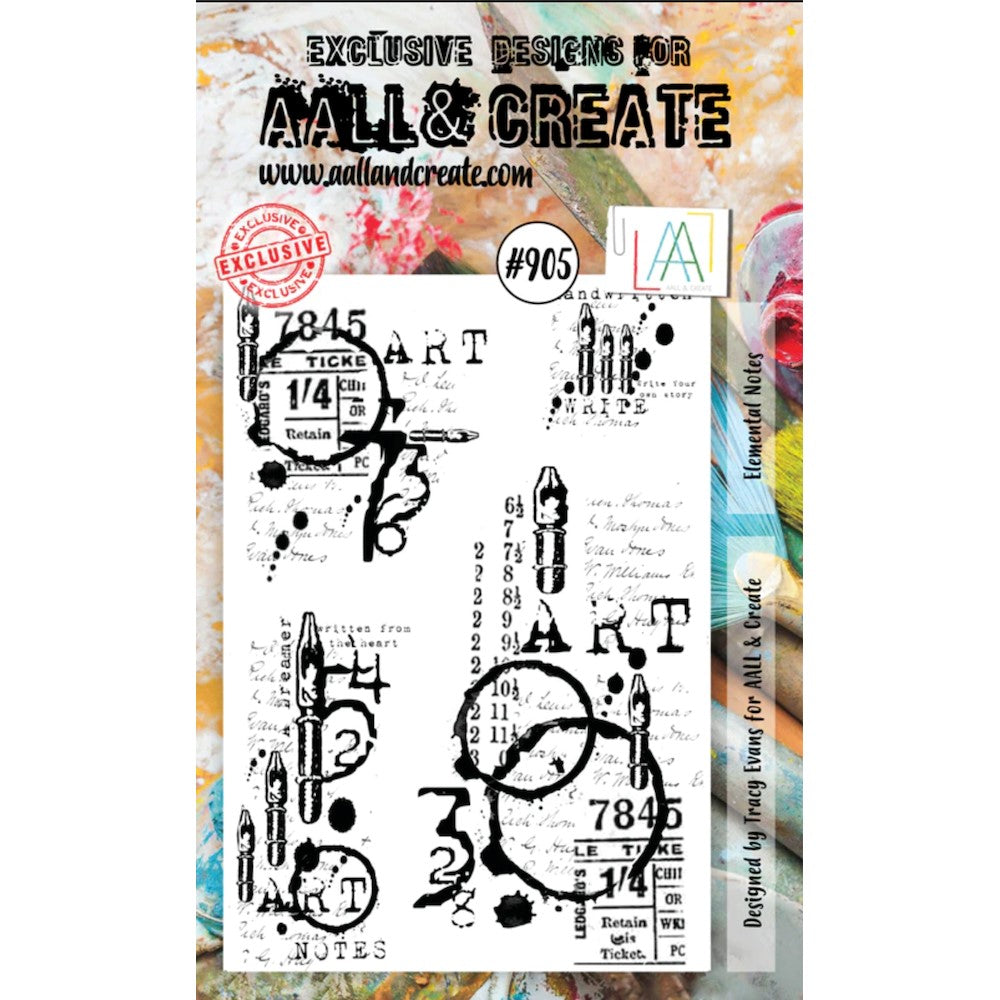 AALL & Create Elemental Notes A6 Clear Stamps aall905