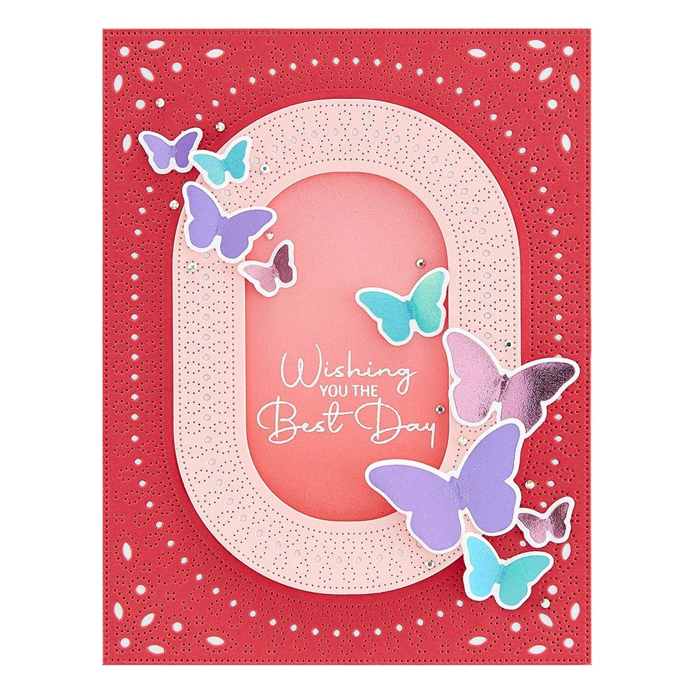 GLP-376 Spellbinders Fluttering By Glimmer Hot Foil Plate and Die Set wishing you the best day