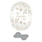 GLP-373 Spellbinders Stylish Ovals Thanks Glimmer Hot Foil Plate and Die Set