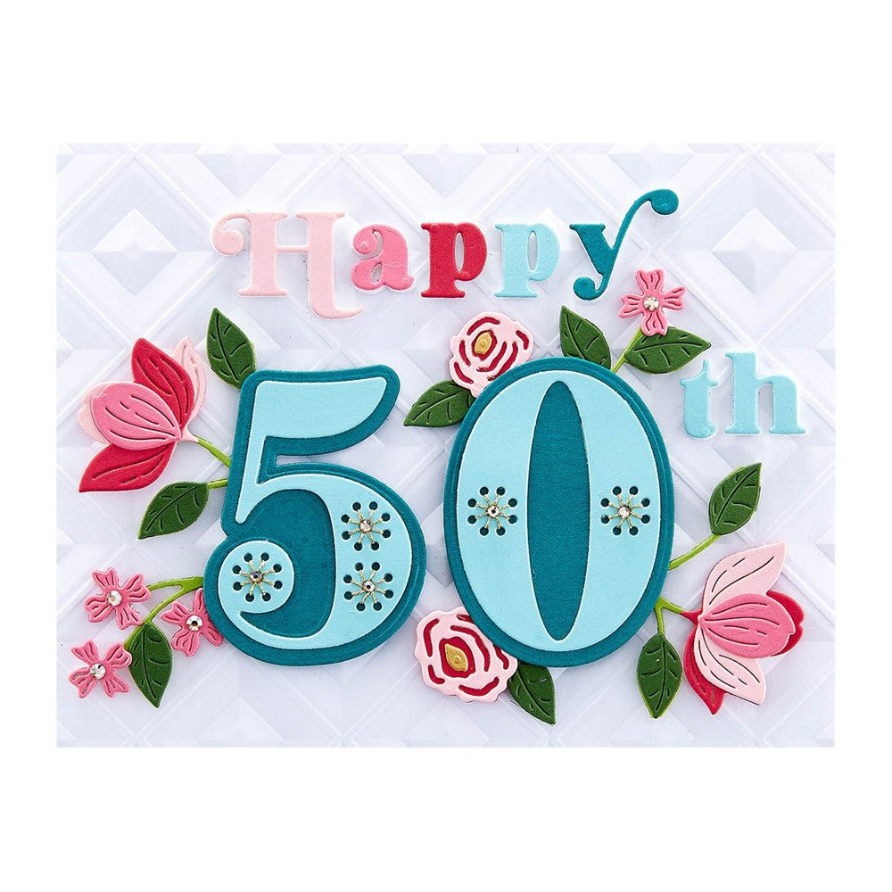 BD-0738 Spellbinders Stitched Numbers and More Set birthday